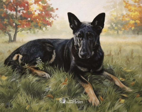 Highly detailed realistic oil pet portrait